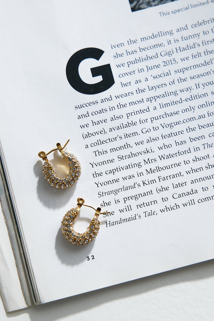 18 Karat Gold Plated Be My Treasure Earrings Jasmine's Boutique Australia
