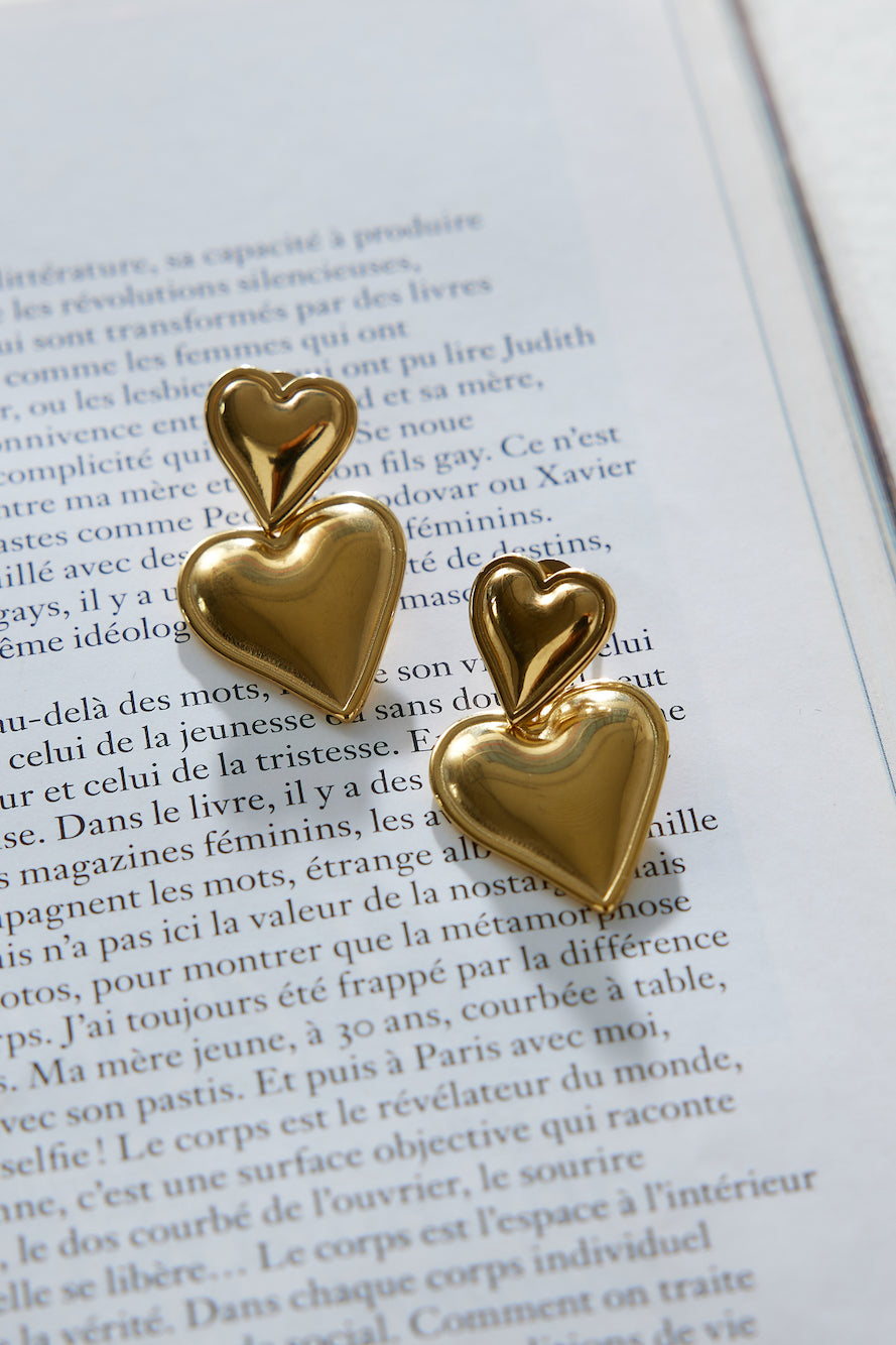 18 Karat Gold-Plated Love Earrings Jasmine's Boutique Australia