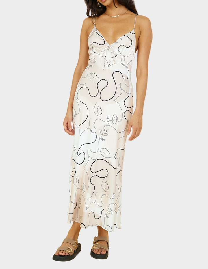 Under Control Beige Maxi Dress Jasmine's Boutique Australia