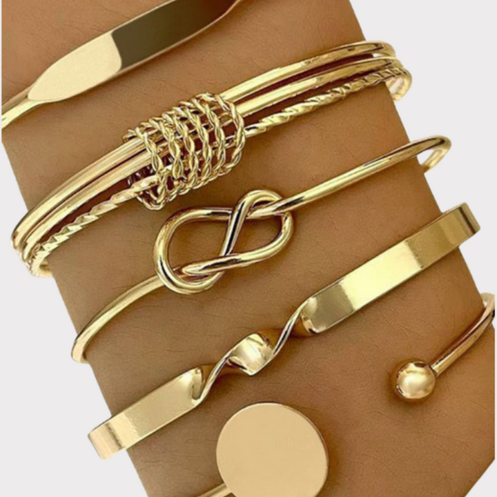Chain Bracelet Geometric Open Bangle Liora Lane Boutique