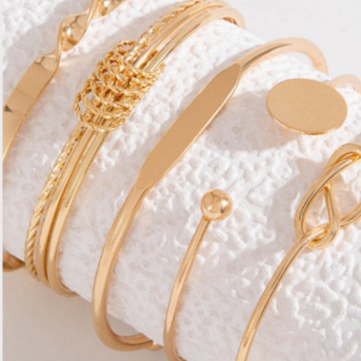 Chain Bracelet Geometric Open Bangle Liora Lane Boutique