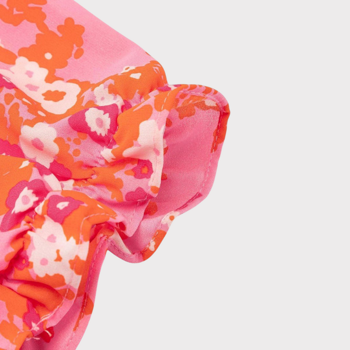 Kimberly | V-Neck Floral Ruffle Dress Liora Lane Boutique