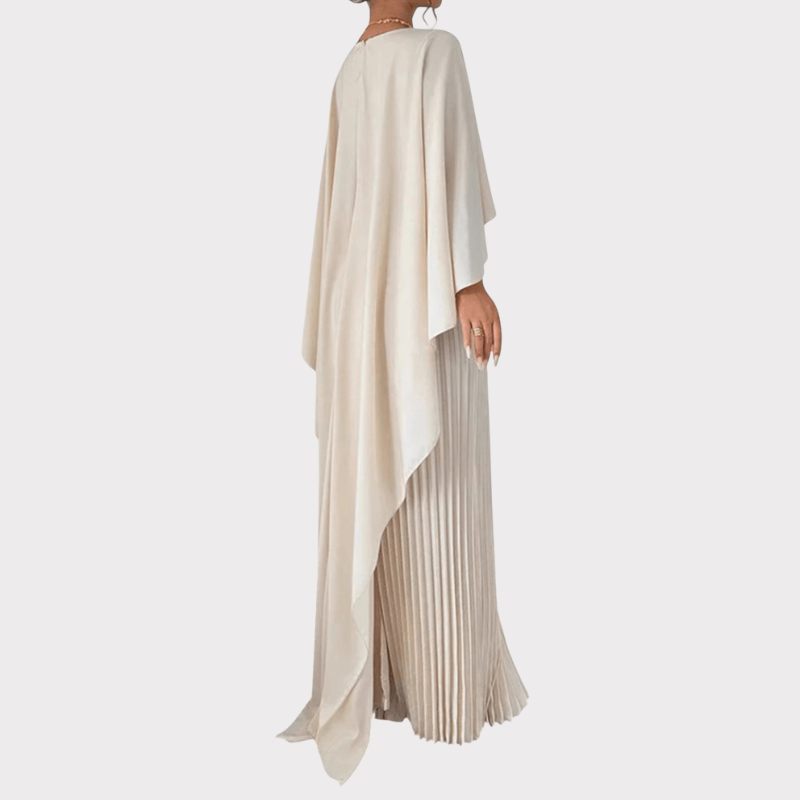 Belen | High-Neck Pleated Flutter-Sleeve Maxi Dress Liora Lane Boutique