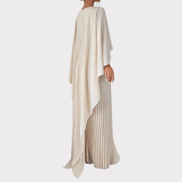 Belen | High-Neck Pleated Flutter-Sleeve Maxi Dress Liora Lane Boutique