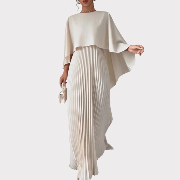 Belen | High-Neck Pleated Flutter-Sleeve Maxi Dress Liora Lane Boutique