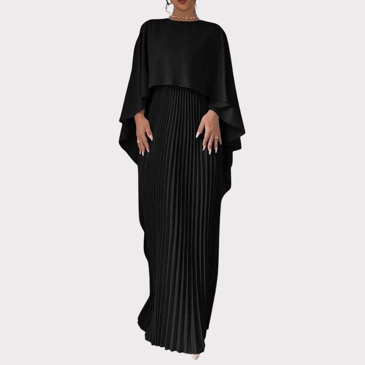Belen | High-Neck Pleated Flutter-Sleeve Maxi Dress Liora Lane Boutique