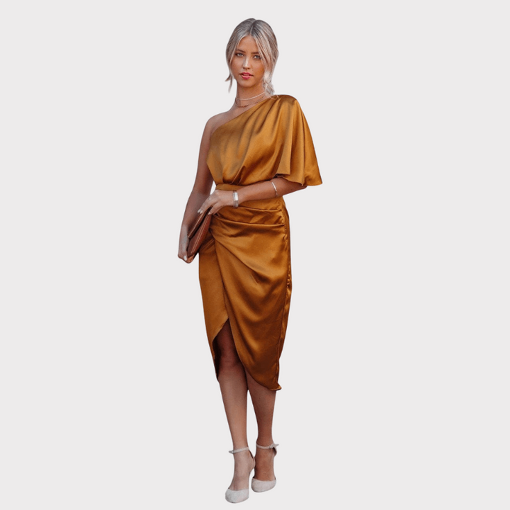 Anais | Elegant Silky Satin Dress Liora Lane Boutique