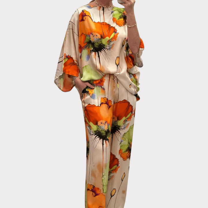 Karoline | Floral Two-Piece Set with Relaxed Fit Liora Lane Boutique