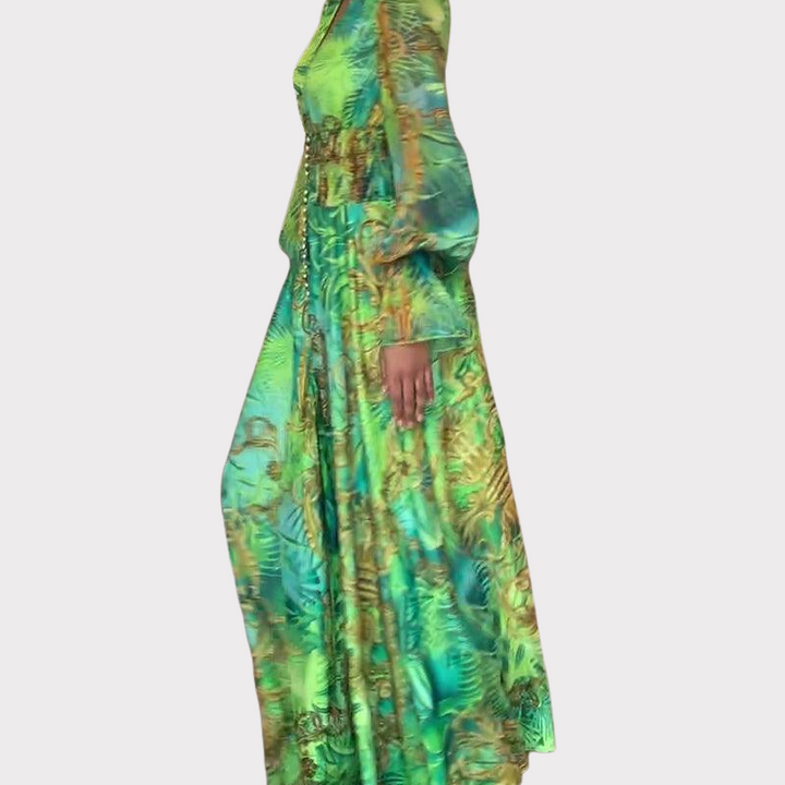 Aria | Elegant Floral Printed Maxi Dress Liora Lane Boutique
