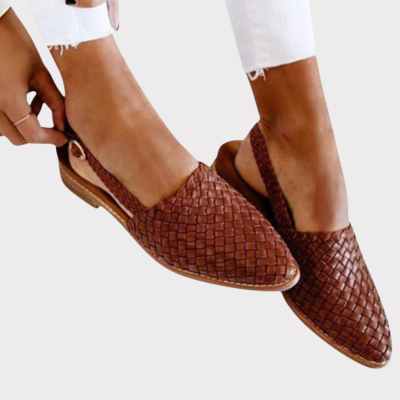 Isadora | Handwoven Pointed Toe Flats Liora Lane Boutique