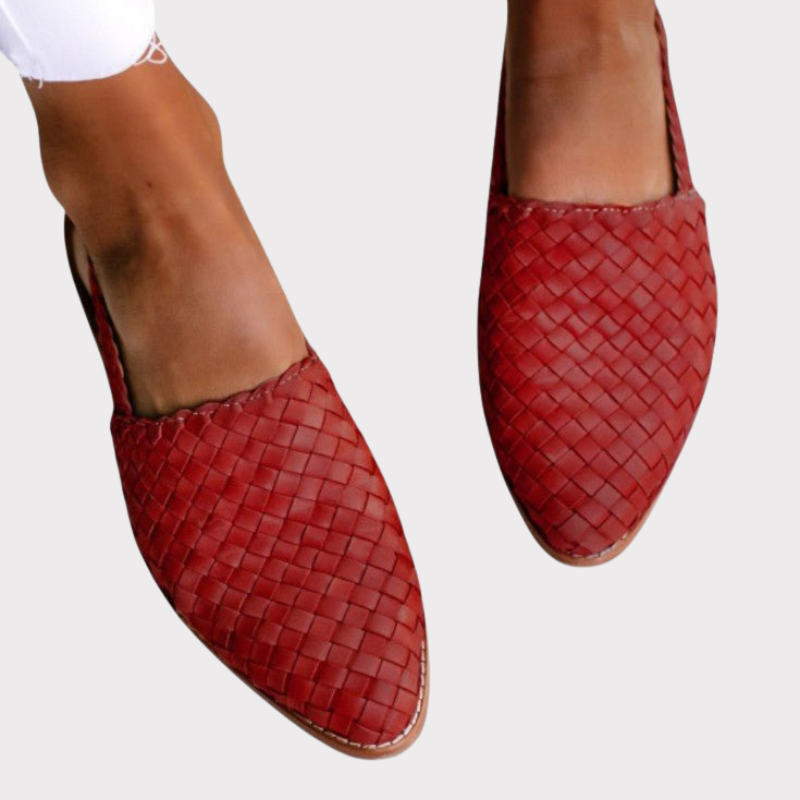 Isadora | Handwoven Pointed Toe Flats Liora Lane Boutique