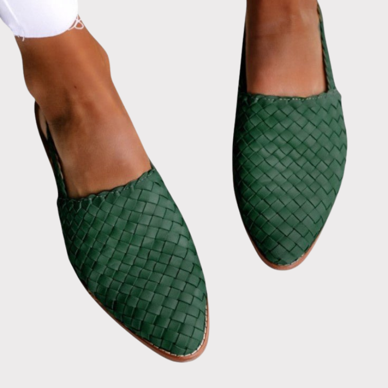 Isadora | Handwoven Pointed Toe Flats Liora Lane Boutique