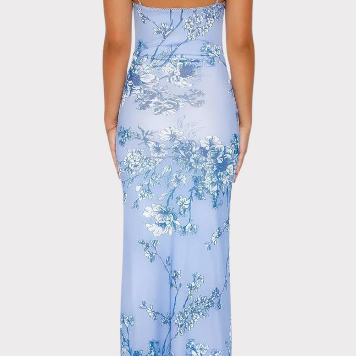 Iris | Floral Blue Lace Dress Liora Lane Boutique
