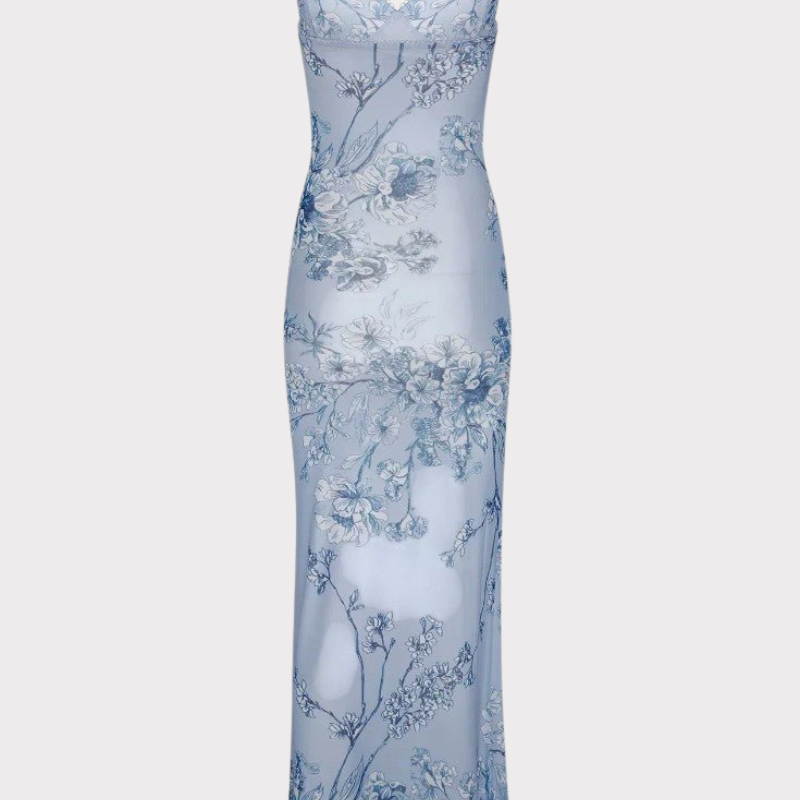 Iris | Floral Blue Lace Dress Liora Lane Boutique