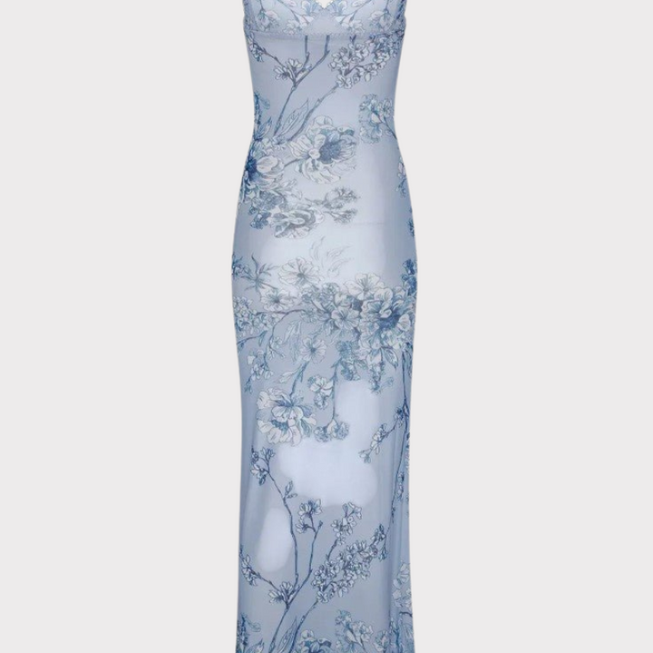 Iris | Floral Blue Lace Dress Liora Lane Boutique