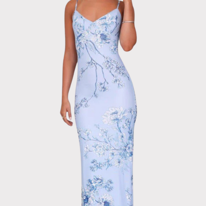 Iris | Floral Blue Lace Dress Liora Lane Boutique