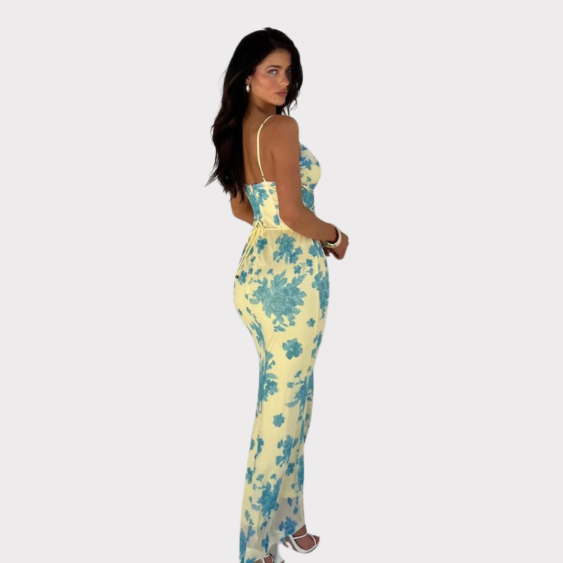 Indie | Sleeveless Floral Maxi Dress Liora Lane Boutique