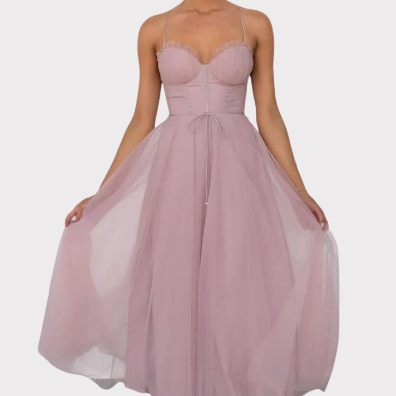 Eileen | Corset Tulle Midi Dress Liora Lane Boutique