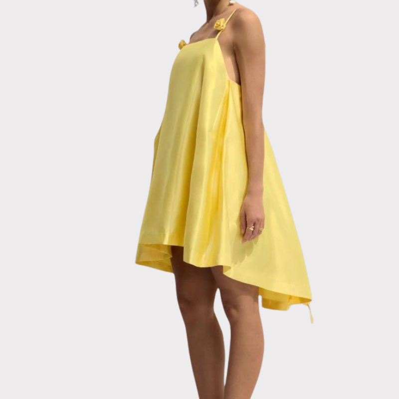 Hedda | Rose Detail Spaghetti Strap Mini Dress Liora Lane Boutique