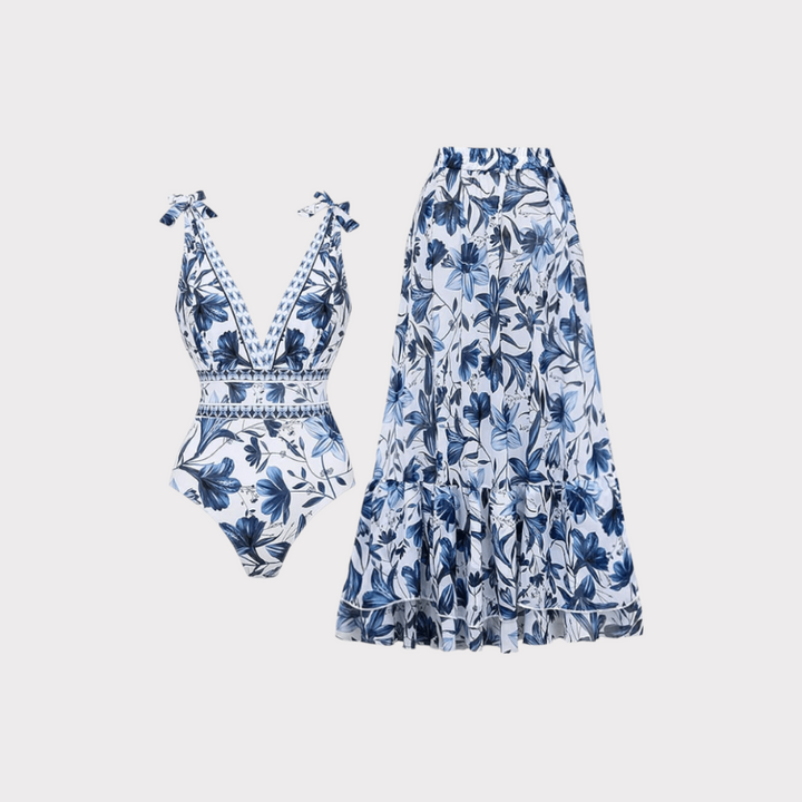 Ahria | Floral One-Piece Swimsuit Set Liora Lane Boutique