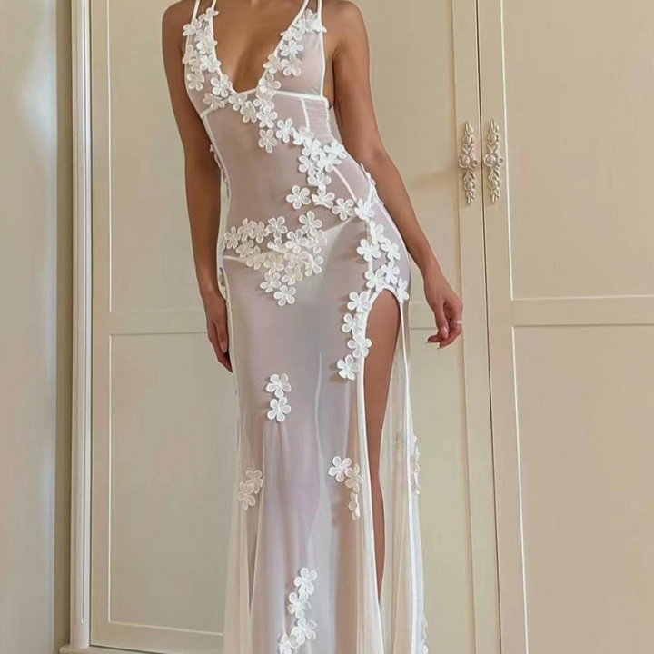 Aylee | Sleeveless Waisted Lace Dress Liora Lane Boutique