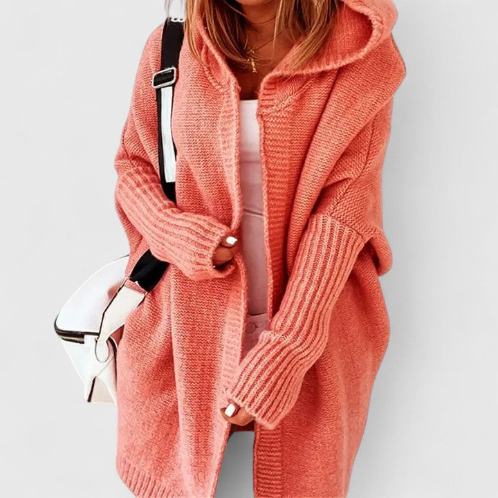 Comfortable Knitted Hoodie Cardigan Liora Lane Boutique