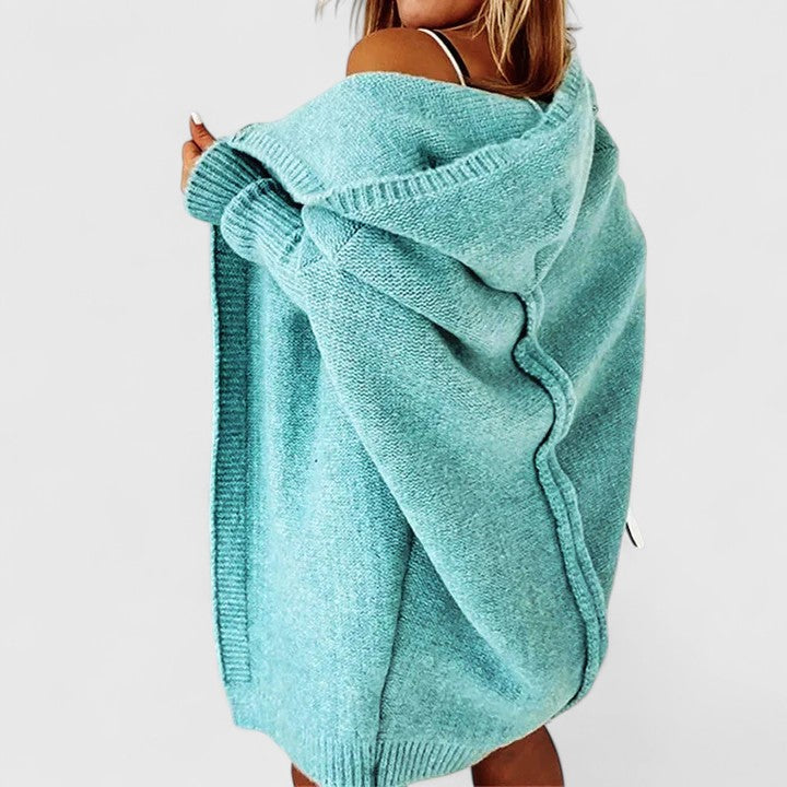 Comfortable Knitted Hoodie Cardigan Liora Lane Boutique