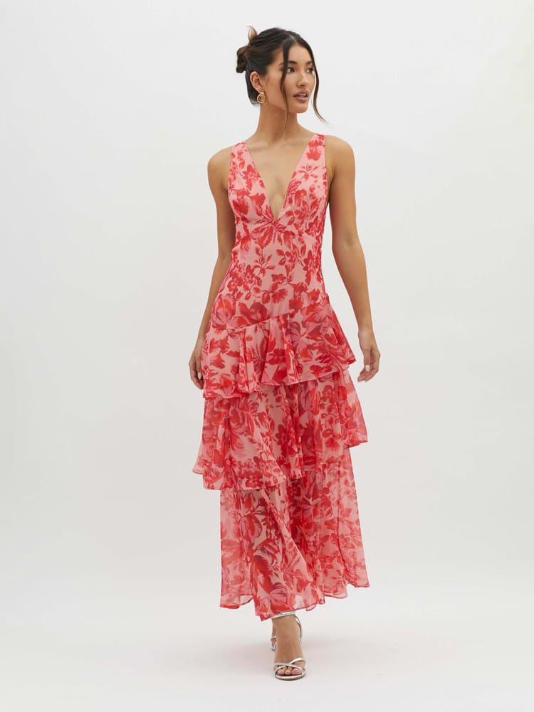 Ruffled Back Strap Maxi Dress Jasmine's Boutique Australia