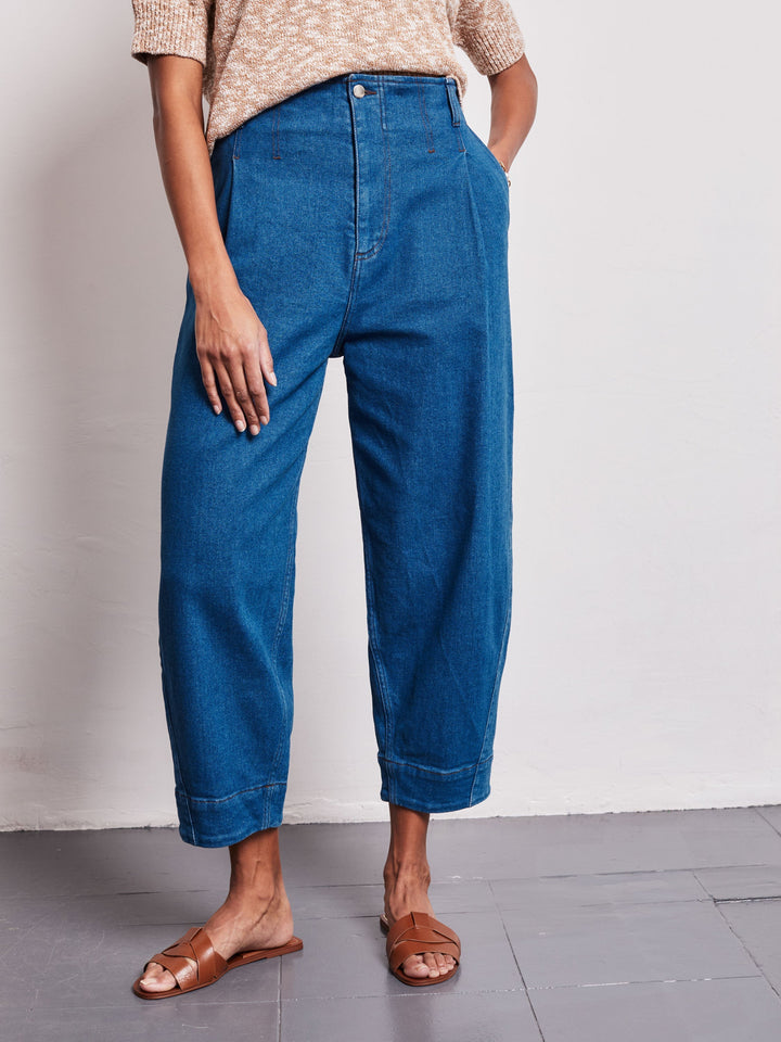 Waverley Barrel Leg Denim Jeans  Liora Lane Boutique Trousers