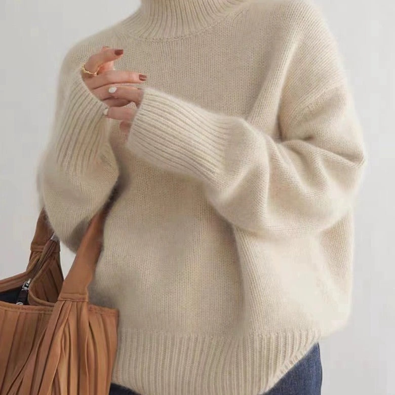 Selena | Cashmere Turtleneck  Liora Lane Boutique  Khaki / UK 16-18 (XL) 44.95