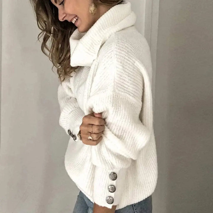 Winter Luxe Buttoned Turtleneck Sweater Jasmine's Boutique Australia