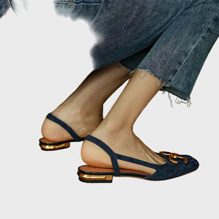 Midnight Elegance Slingback Flats Jasmine's Boutique Australia