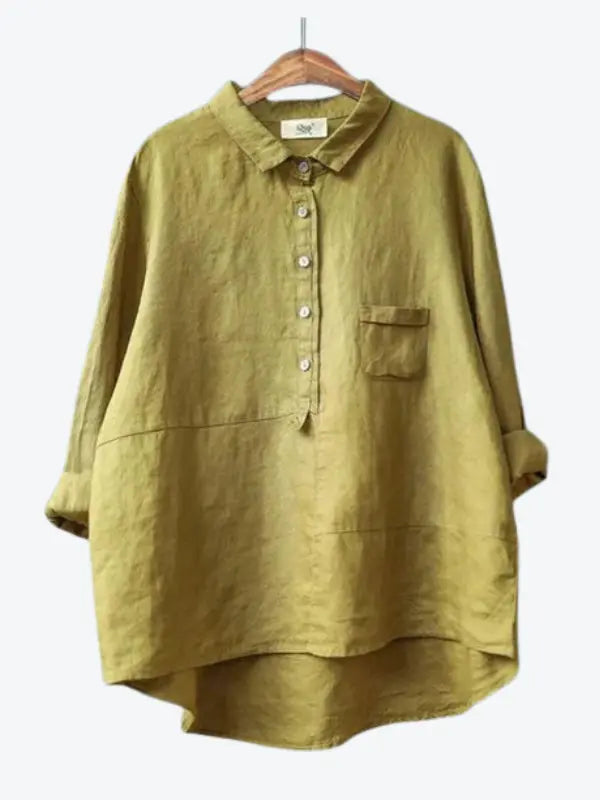 Relaxed Fit Linen Button-Up Shirt Jasmine's Boutique Australia