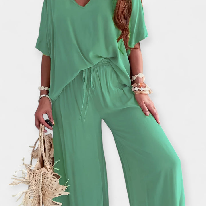 Airy Set with Wide Pants and Loose Blouse Jasmine's Boutique Australia
