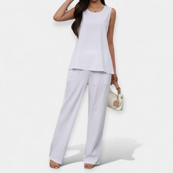 Comfortable Set with Sleeveless Top and Wide Pants Jasmine's Boutique Australia
