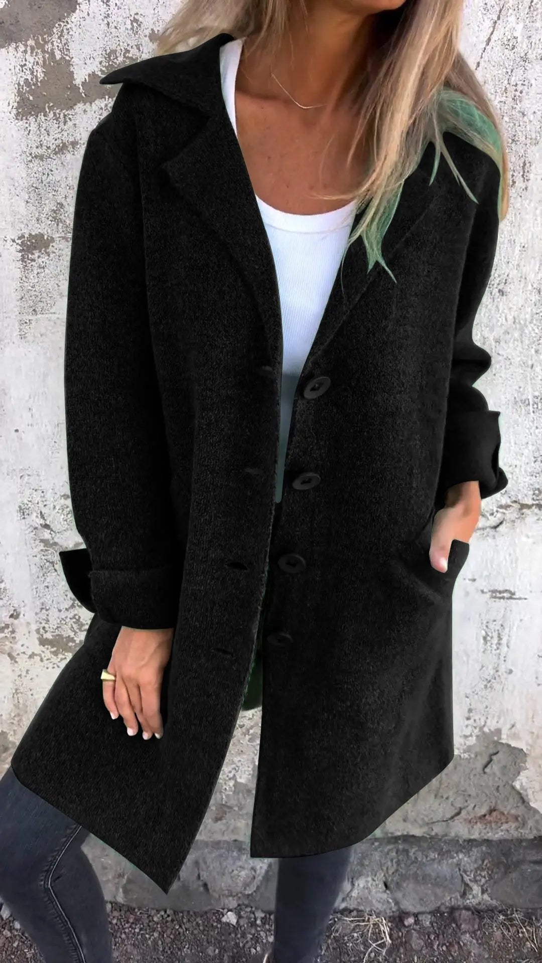 Haven Button-Front Coat Jasmine's Boutique Australia