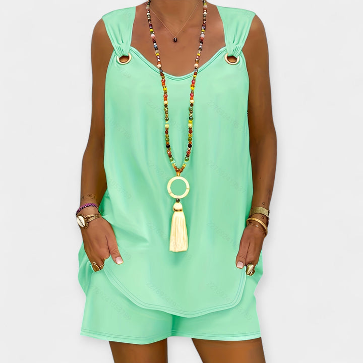Sleeveless Blouse Set with Shorts Jasmine's Boutique Australia