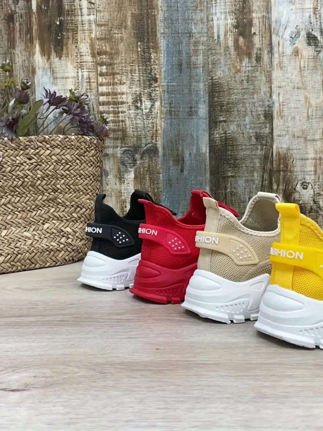 Beige Breathable Knit Sneakers Jasmine's Boutique Australia