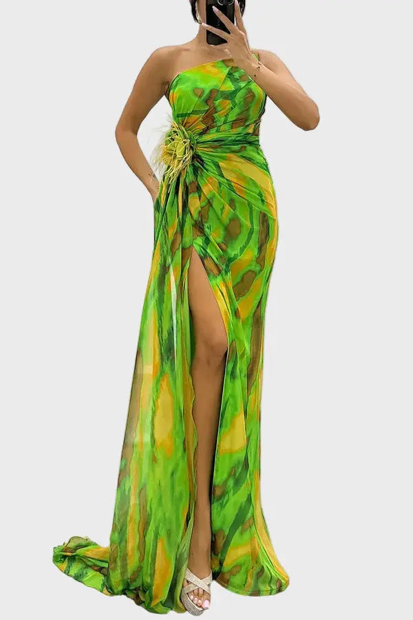 Ocean Glam Asymmetric Maxi Dress Jasmine's Boutique Australia
