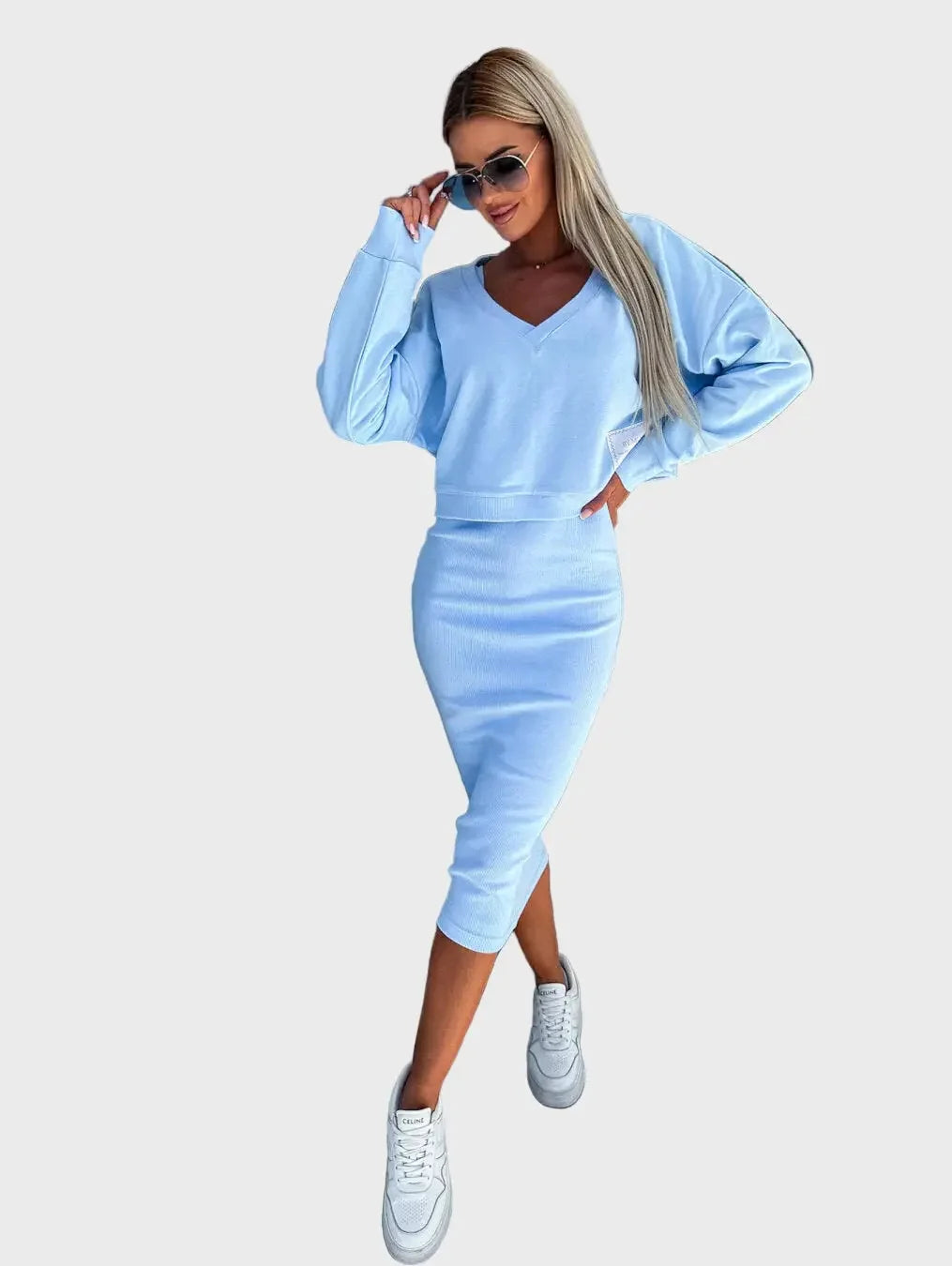 casual sweatshirt and dress set Luxe-london.uk