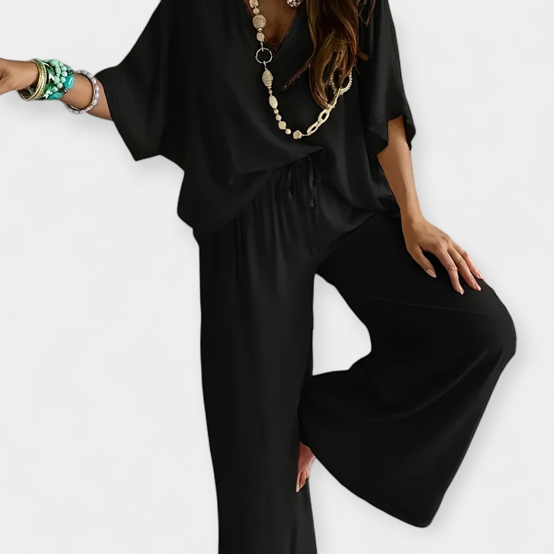 Airy Set with Wide Pants and Loose Blouse Jasmine's Boutique Australia