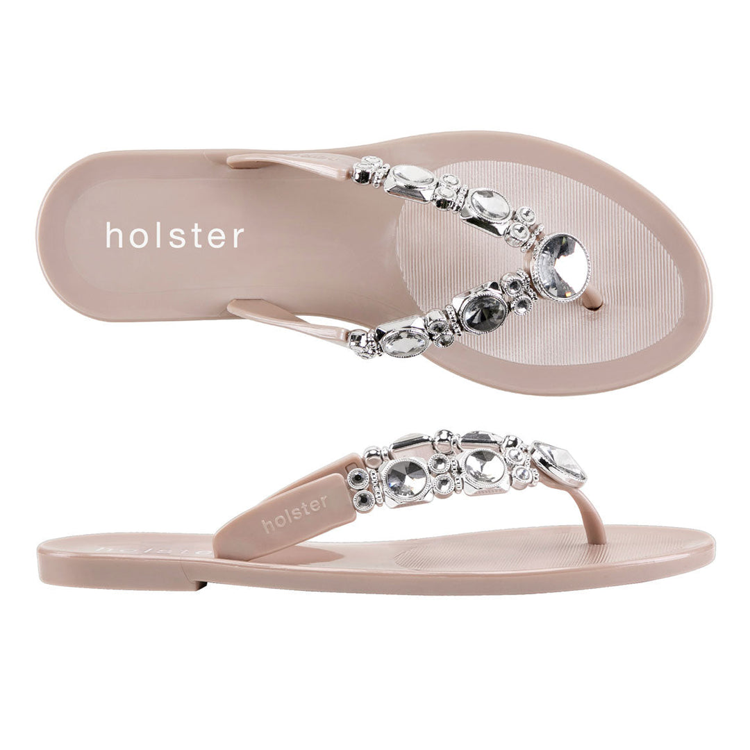 Crystal Flat Sandals Jasmine's Boutique Australia