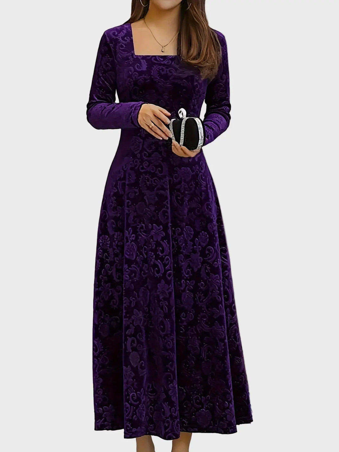 Crimson Elegance Velvet Maxi Dress Jasmine's Boutique Australia