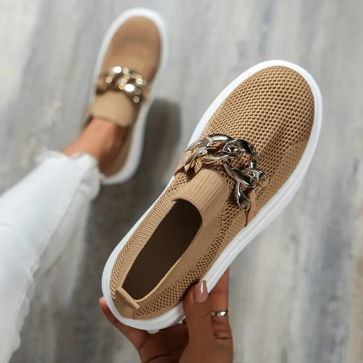 "Urban Luxe Chain Slip-Ons" Jasmine's Boutique Australia