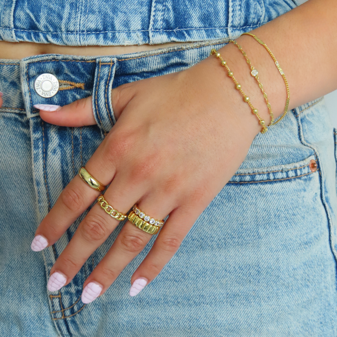 Ring with Chain Jasmine's Boutique Australia