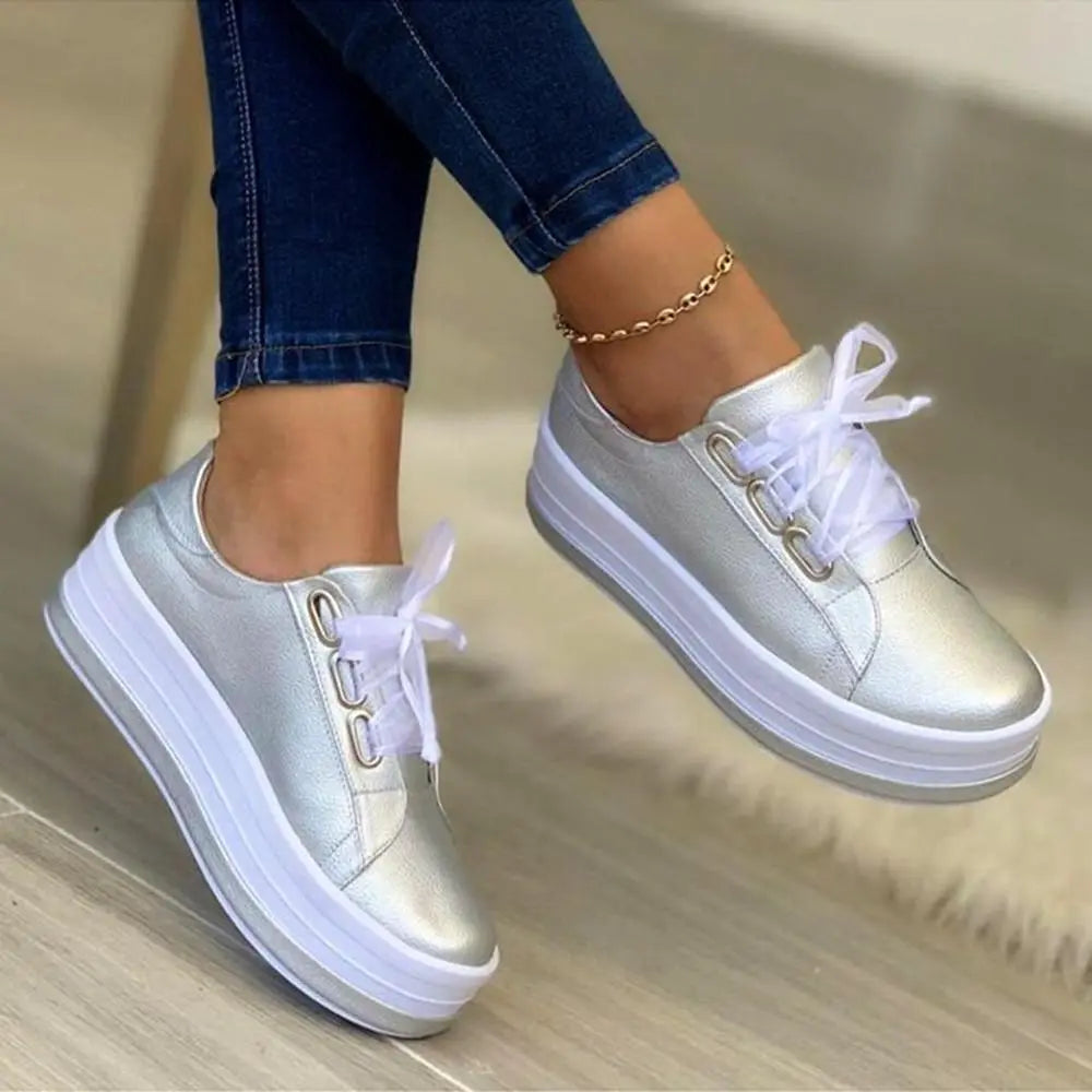 ShineLift Metallic Platform Sneakers Jasmine's Boutique Australia