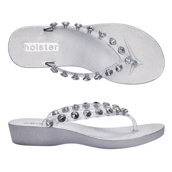 Waikiki Wedge - Clear Glitter Jasmine's Boutique Australia