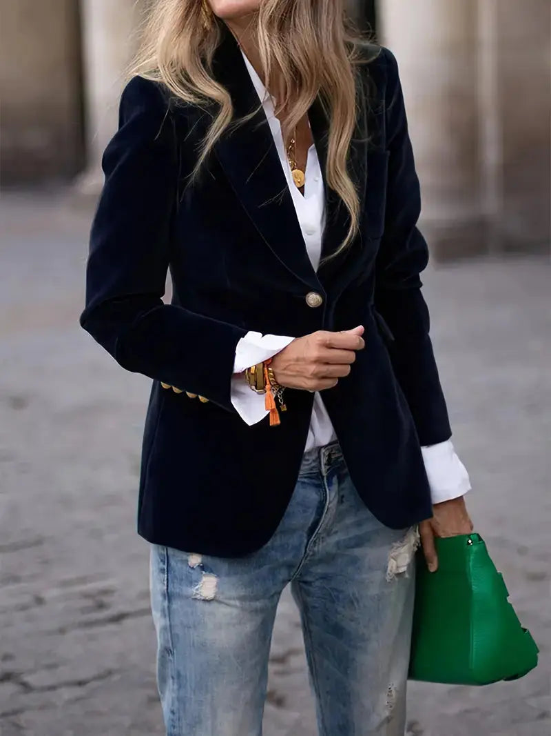 Luxe Velvet Tailored Blazer Jasmine's Boutique Australia