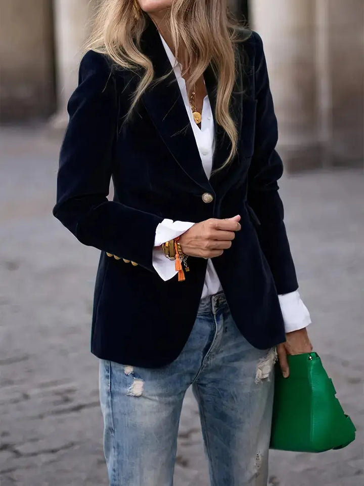 Luxe Velvet Tailored Blazer Jasmine's Boutique Australia