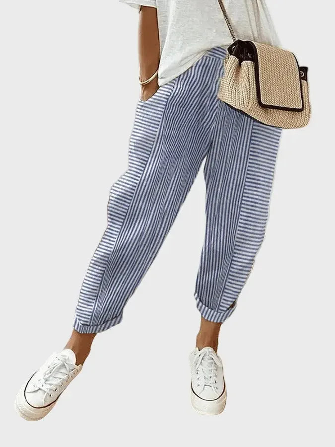 Casual Striped Jogger Pants Luxe-london.uk